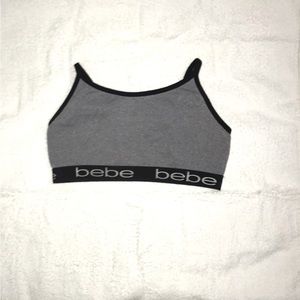 BeBe Gray Crop Top